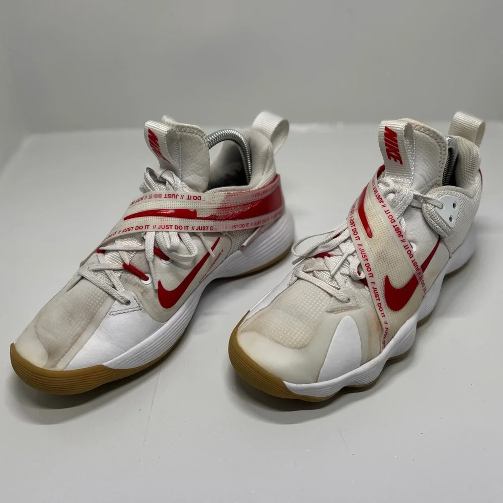 Nike React Hyperset Volleyball Shoes Women’s 6.5 White Red Gum Athletic Sneakers - Picture 2 of 16